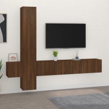 vidaXL 5 részes barna tölgy színű szerelt fa TV-szekrényszett bútor