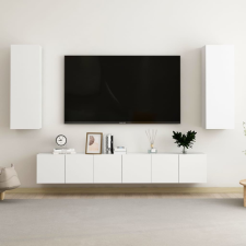 vidaXL 5 részes fehér forgácslap TV-szekrényszett bútor