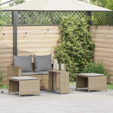 vidaXL 5 részes polyrattan kerti kanapé garnitúra párnákkal stackable kerti bútor