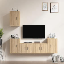 vidaXL 5 részes sonoma tölgy színű szerelt fa TV-szekrényszett bútor