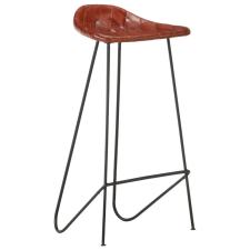 vidaXL 5-részes tömör újrahasznosított fa és valódi bőr bárszett bútor