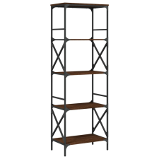 vidaXL 5 szintes barna tölgy színű szerelt fa könyvespolc 56x35x171 cm (837626) bútor