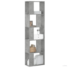 vidaXL 5 szintes betonszürke szerelt fa könyvespolc 45x23,5x162,5 cm bútor