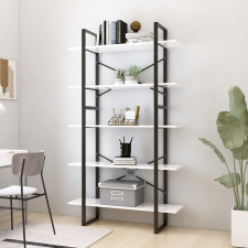 vidaXL 5 szintes fehér forgácslap könyvszekrény 100 x 30 x 175 cm bútor