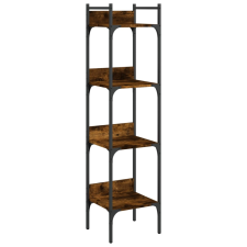 vidaXL 5 szintes füstös tölgy szerelt fa könyvespolc 35x30x138,5 cm (838850) bútor