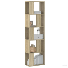 vidaXL 5 szintes sonoma tölgy szerelt fa könyvespolc 45x23,5x162,5 cm bútor