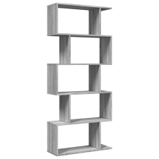 vidaXL 5 szintes szürke sonoma fa elválasztó könyvespolc 70x24x161 cm (858098) bútor