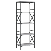 vidaXL 5 szintes szürke sonoma szerelt fa könyvespolc 59 x 35 x 171 cm (837625)