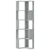 vidaXL 5 szintes szürke szerelt fa sarok könyvespolc 50 x 50 x 179 cm (852587)
