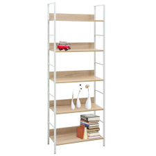 vidaXL 5 szintes tölgyszínű forgácslap könyvespolc 60x27,6x158,5 cm (288229) bútor