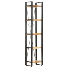 vidaXL 5 szintes tömör mangófa könyvespolc 40 x 30 x 180 cm bútor