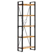 vidaXL 5 szintes tömör mangófa könyvespolc 60 x 30 x 180 cm bútor