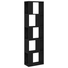 vidaXL 5-tiers könyvespolc Fekete tölgy 45x23,5x162,5 cm Mérnöki fa (868058) bútor