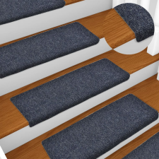 vidaXL 5db tűlyukasztott antracitszürke szövet lépcsőszőnyeg 65x21x4cm lakástextília