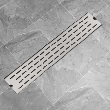 vidaXL 630x140 mm lineáris rozsdamentes acél zuhany lefolyó fürdőszoba kiegészítő