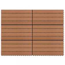 vidaXL 6 darab barna WPC csempe 60 x 30 cm 1 m² csempe