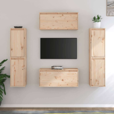 vidaXL 6 darab tömör fenyőfa TV-szekrény bútor