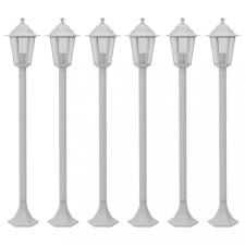 vidaXL 6 db fehér alumínium kerti állólámpa, E27, 110 cm kültéri világítás