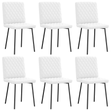 vidaXL 6 db fehér műbőr étkezőszék bútor