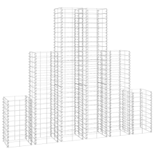 vidaXL 6 db gabion kosár horganyzott drótból  (141049) építőanyag
