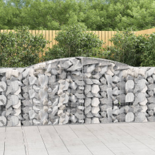 vidaXL 6 db íves horganyzott vas gabion kosár 400x50x100/120 cm kerti tárolás