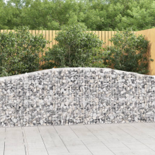 vidaXL 6 db íves horganyzott vas gabion kosár 400x50x80/100 cm kerti tárolás