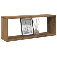 vidaXL 6 db kézműves tölgy színű szerelt fa fali kockapolc 60x15x23 cm bútor