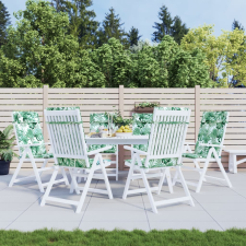 vidaXL 6 db levélmintás oxford szövet magas háttámlájú székpárna lakástextília