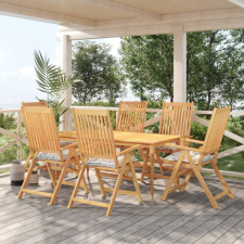 vidaXL 6 db levélmintás szövet székpárna 50 x 50 x 7 cm lakástextília