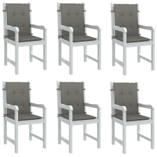 vidaXL 6 db melange sötétszürke szövet háttámlás székpárna 100x50x4 cm lakástextília