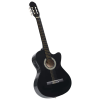vidaXL 6 húros fekete cutaway western akusztikus gitár equalizerrel