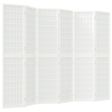 vidaXL 6-paneles fehér japán stílusú összecsukható paraván 240x170 cm (352090) bútor