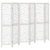 vidaXL 6 paneles fehér tömör császárfa térelválasztó (358745)