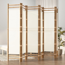 vidaXL 6 paneles összecsukható bambusz és vászon térelválasztó 240 cm bútor
