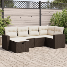 vidaXL 6 részes barna polyrattan kerti ülőgarnitúra párnával kerti bútor