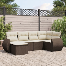 vidaXL 6 részes barna polyrattan kerti ülőgarnitúra párnával kerti bútor