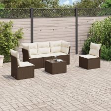 vidaXL 6 részes barna polyrattan kerti ülőgarnitúra párnával kerti bútor