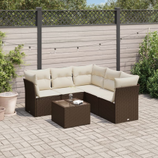 vidaXL 6 részes barna polyrattan kerti ülőgarnitúra párnával kerti bútor