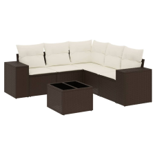 vidaXL 6 részes barna polyrattan kerti ülőgarnitúra párnával (3222562) kerti bútor
