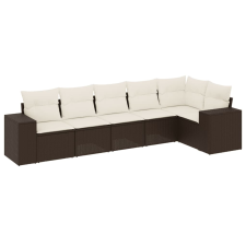 vidaXL 6 részes barna polyrattan kerti ülőgarnitúra párnával (3254930) kerti bútor