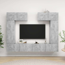 vidaXL 6 részes betonszürke forgácslap TV-szekrényszett bútor