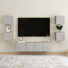 vidaXL 6 részes betonszürke forgácslap TV-szekrényszett bútor