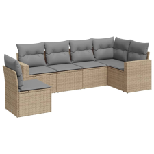 vidaXL 6 részes bézs polyrattan kerti ülőgarnitúra párnával (3219019) kerti bútor