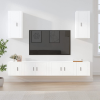 vidaXL 6 részes fehér szerelt fa TV-szekrényszett