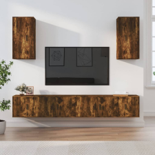 vidaXL 6 részes füstös tölgy színű szerelt fa TV-szekrényszett bútor