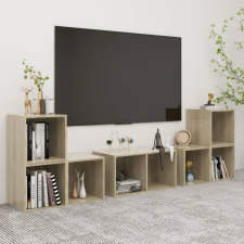 vidaXL 6 részes sonoma-tölgyszínű forgácslap TV-szekrényszett bútor