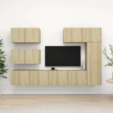 vidaXL 6 részes sonoma-tölgyszínű forgácslap TV-szekrényszett bútor