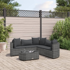 vidaXL 6 részes szürke polyrattan kerti ülőgarnitúra párnákkal kerti bútor