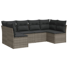 vidaXL 6 részes szürke polyrattan kerti ülőgarnitúra párnákkal (3217390) kerti bútor