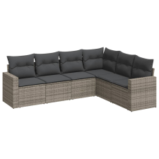 vidaXL 6 részes szürke polyrattan kerti ülőgarnitúra párnákkal (3219000) kerti bútor